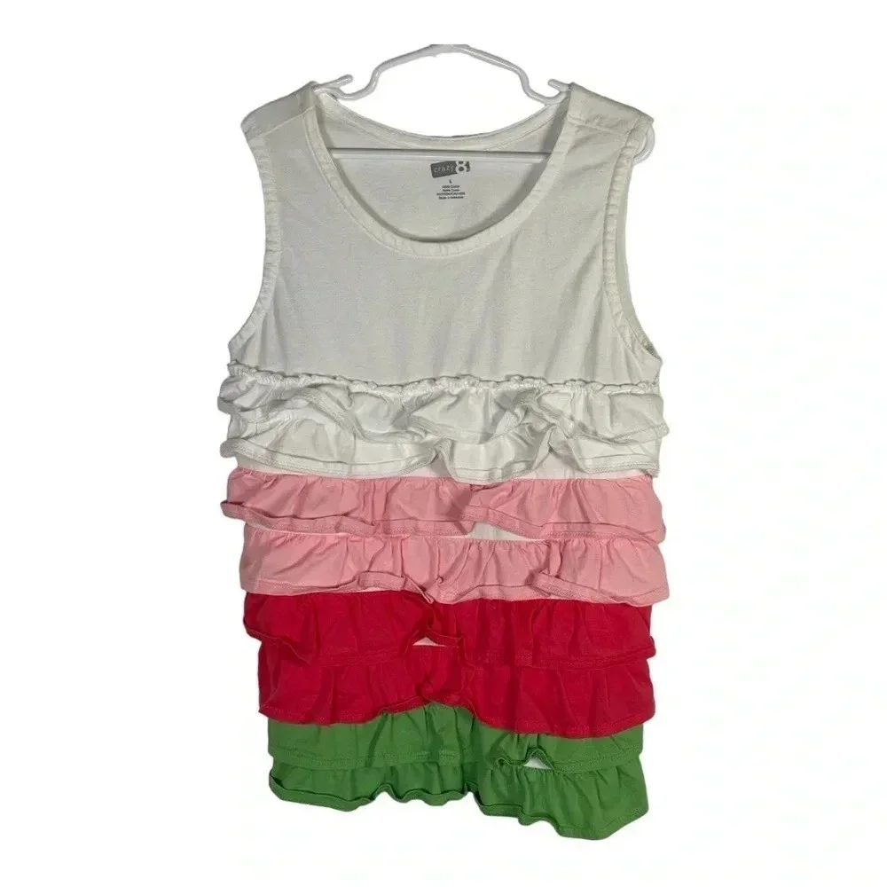 Crazy 8 Multicolored Tiered Tank‎ Dress Large